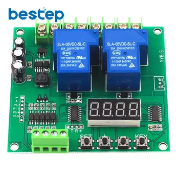 

YYB-5 12V 24V Motor Forward Reverse Control Board 2 Channel Relay Delay Timing Cycle Module
