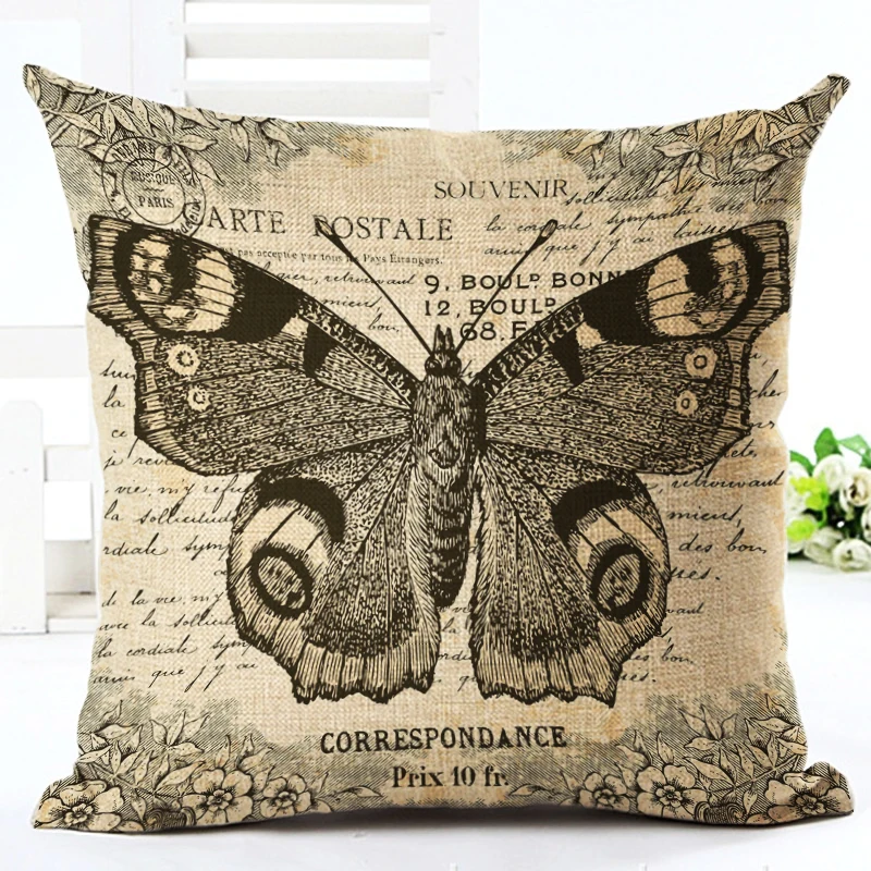 45x45 домашний декор Чехлы модная красивая бабочка дома декоративная напечатанная наволочка подушки Cojines