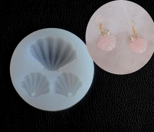 

1pc clear Shell Shape Epoxy Silicone Molds DIY Necklace Pendant Charm Resin Casting Mould tools Handmade Decoration Accessories