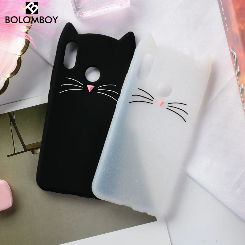 

Bolomboy Soft TPU Cute Cat Ear Case For Huawei P20 Lite P20 Pro Plus Case Silicone For Huawei Mate 10 Lite Nova 2 2s 3E Cover