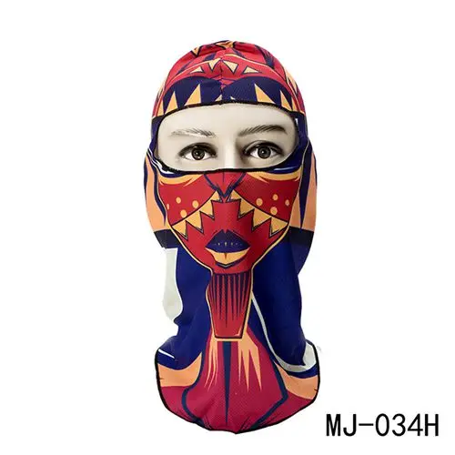 MJ-034H Спорт на открытом воздухе шеи мотоциклетная маска для лица Зимний теплый для катания на лыжах Сноуборд ветер Кепка полиция Велоспорт Балаклавы маска для лица тактическая маска - Цвет: MJ-034H