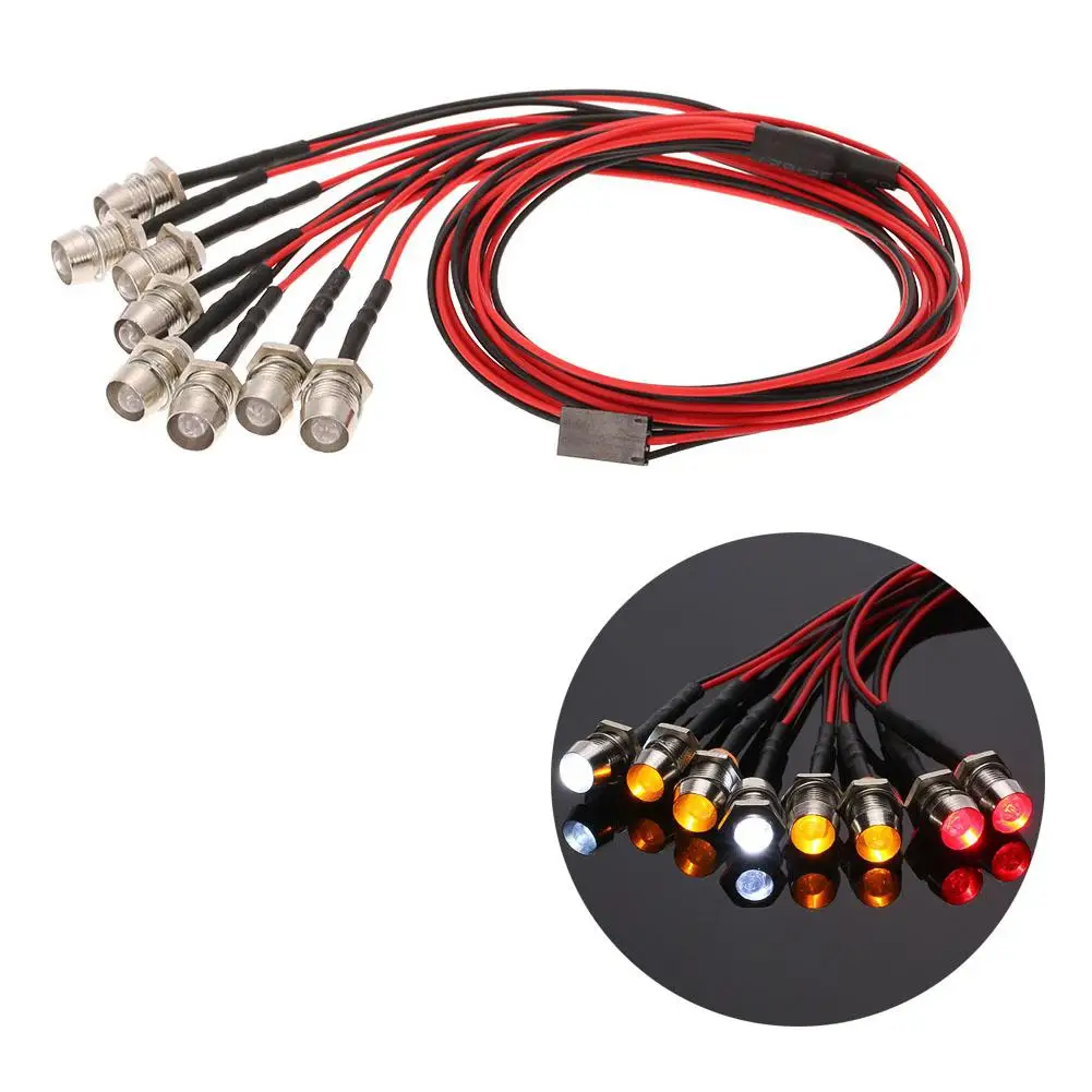 

RCtown 8 LED Light Kit for 1/10 1/8 HSP Redcat RC4WD Tamiya Axial SCX10 D90 HPI RC Car LED Lamp