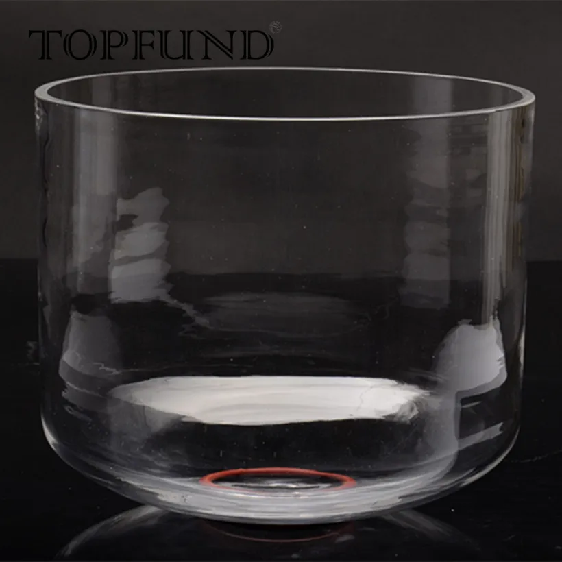 Дешевый TOPFUND F # Примечание Тимус Чакра Ясно Кварцевый Поющая чаша 9 #039; #039;, уплотнительное кольцо и молоток, для медитации yoga практика
