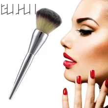 1pcs Hot sale Professional Large Silver Handle Face Makeup Brush Blush Powder Foundation Make Up Brushes Cosmetic Beauty Tools