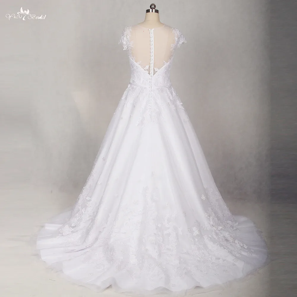 RSW1175 реальные фотографии Yiaibridal Alibaba розничный магазин Vestidos De Noiva кепки рукава Белый Плюс Размер свадебное платье линия