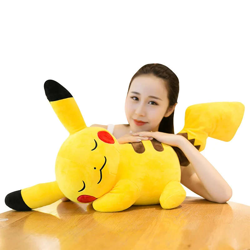 GGS 50cm Running,40cm Lying Cute Pikachu TV Figure Cartoon Plush Toy Soft Stuffed Doll Animal Home Decor Child Friend gift