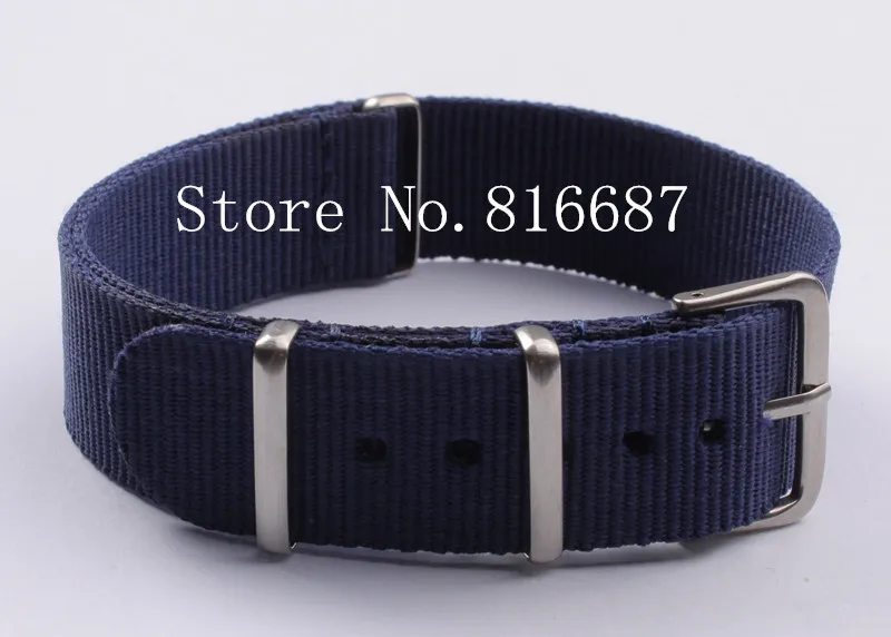 1PCS High quality 18MM Blue Nylon Watch band straps waterproof watch