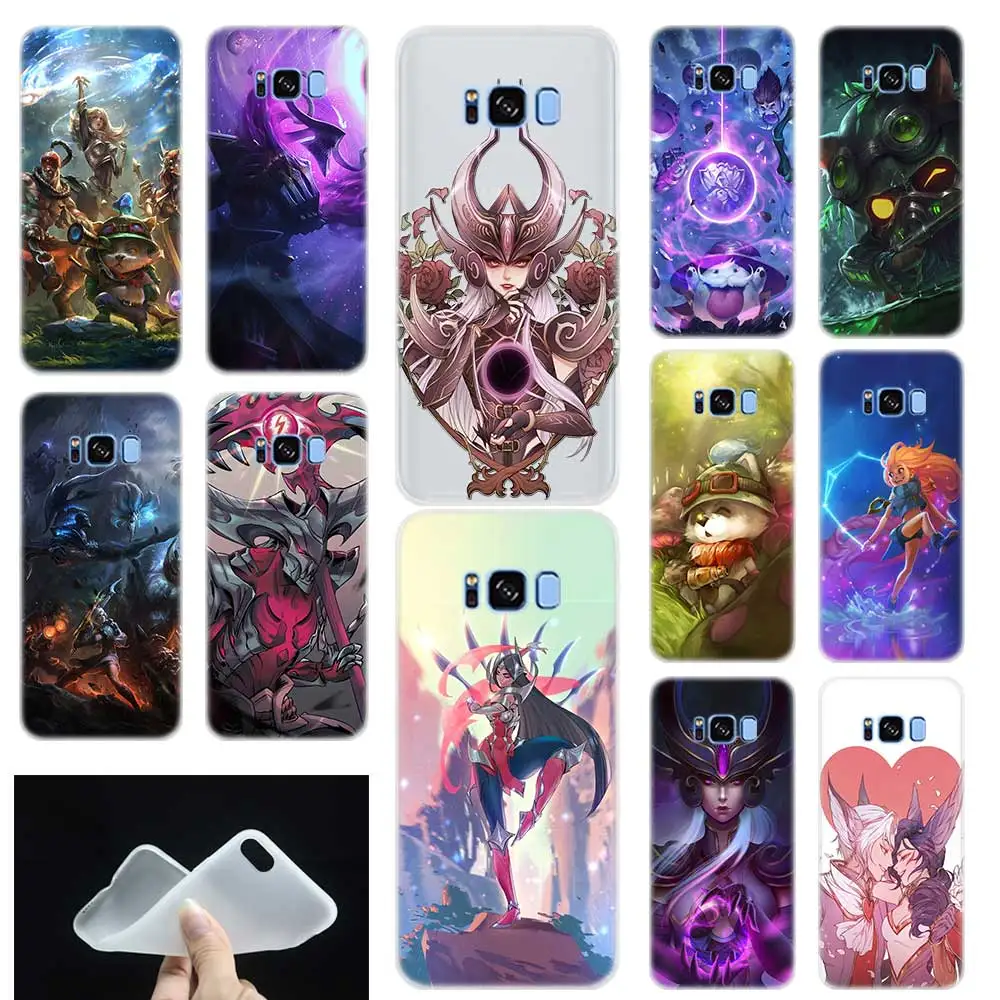 

Legends Teemo figure Soft TPU Silicone Phone Back Case Cover For Samsung Galaxy S6 S7 Edge S8 S9 S10 plus E Note 8 9 10 pro