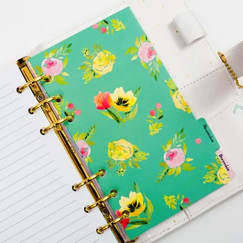 

Lovedoki Flower Series Spiral Planner Filler Papers For Filofax Spiral Notebook A5 Inner Core Weekly Plan Planner Stationery Set