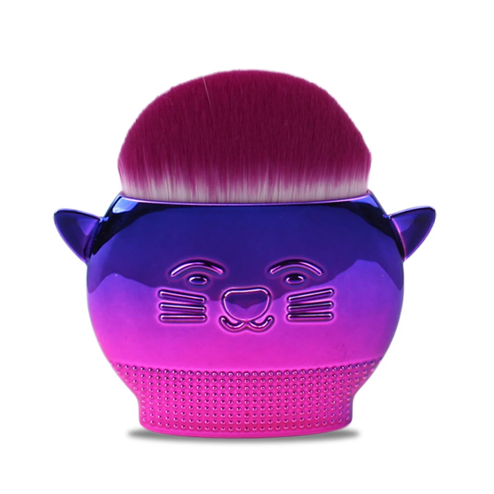 

Lucky Cat Makeup Brushes Kitten Shape Fat Head Gradient Round Make Up Brush Foundation Powder Techniqueing Travel Maquiagem