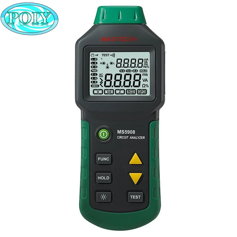 

EU plug MS5908B MS5908A/C RMS Circuit Analyzer Tester Compared w/ IDEAL Sure Test Socket Tester 110V/220V RCD GFCI Sockets Test