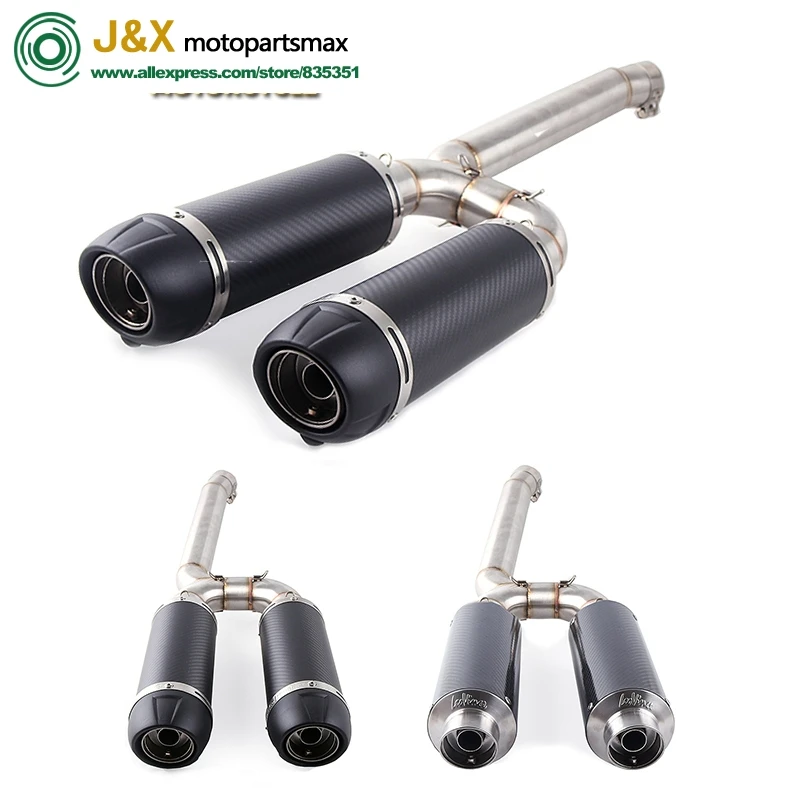 

Free Shipping FZ6S FZ6N Motorcycle Carbon Exhaust Muffler Connecter Middle Pipe Full System Slip On For Yamaha FZ-6N FZ-6S FZ6