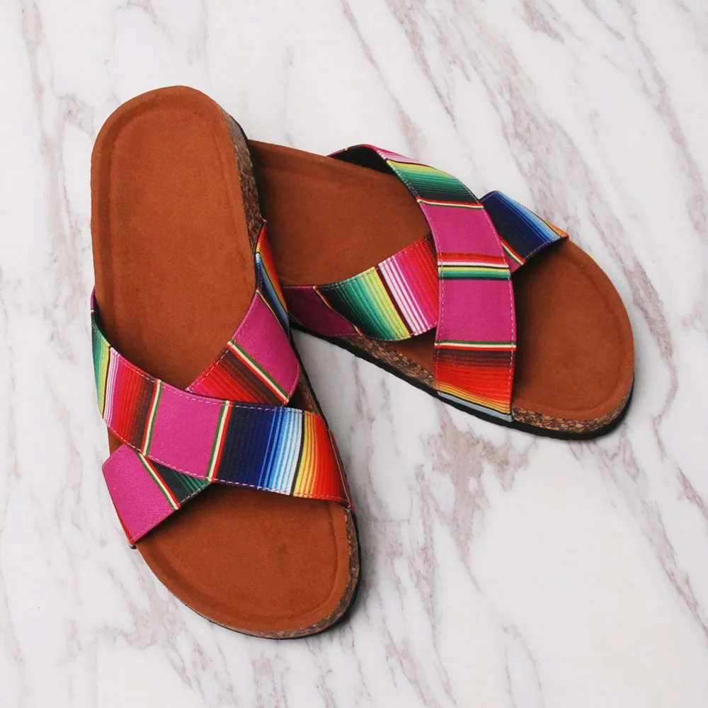 serape flip flops