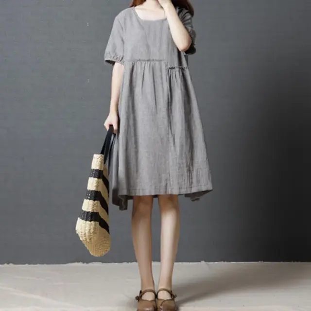 knee length linen dresses