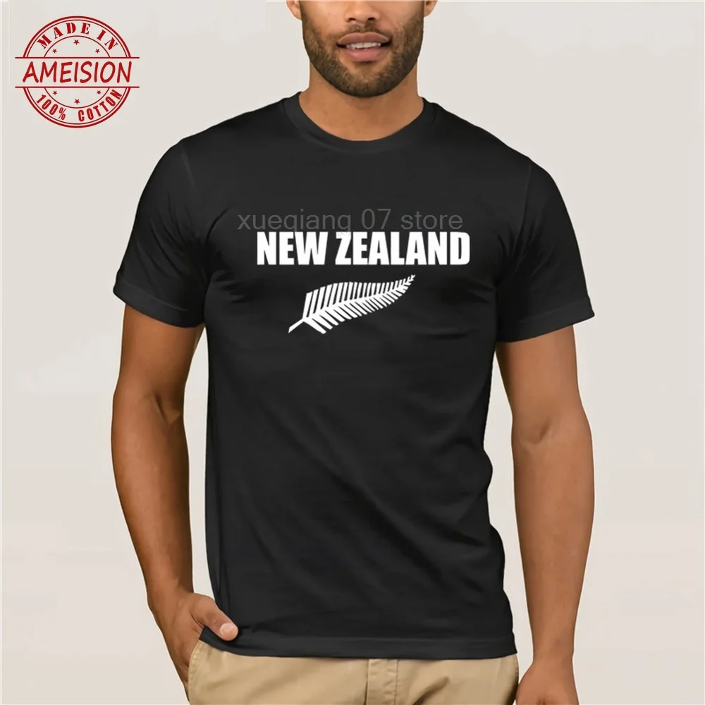 

New Summer casual men clothes 2019 New Zealand Fern Rugby Kiwi Blacks men t shirt black hole band t-shirt streetwear tees