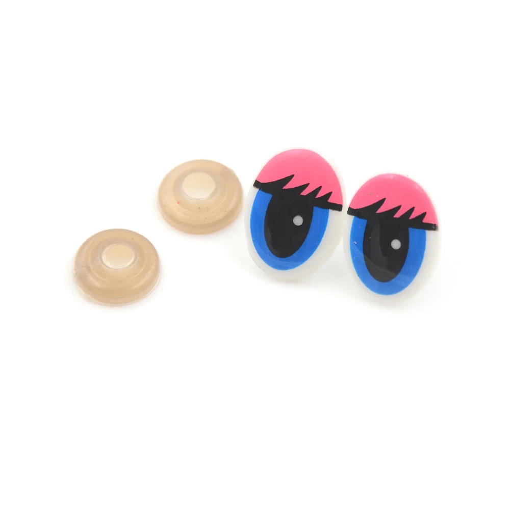 

22 x 14mm 5 Pairs(10Pcs) New 2018 Safety Plastic Eyes Toy Puppets Dolls Eyes DIY