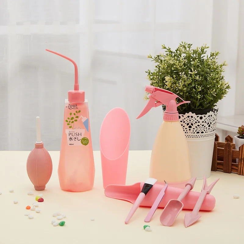 

Multi-function Mini Gardening Hand Tools Set Succulent Plants Watering Bottles Miniature Garden Plants Tools