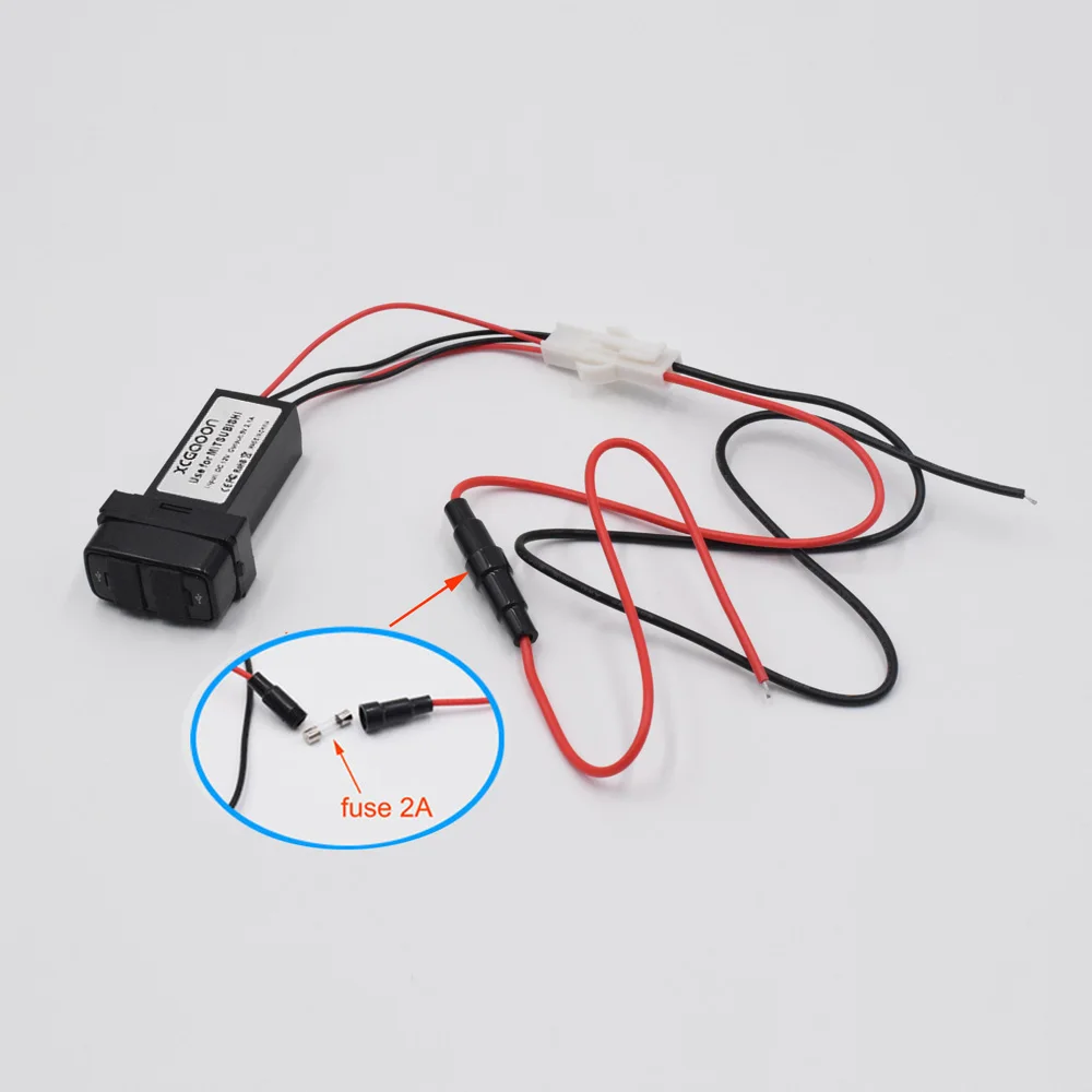 XCGaoon Специальный 5V 2.1A 2 USB разъем для автомобильного зарядного устройства MITSUBISHI DC