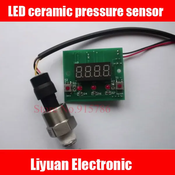 LED ceramic pressure sensor / 0 1MPA pressure transmitter / atmospheric