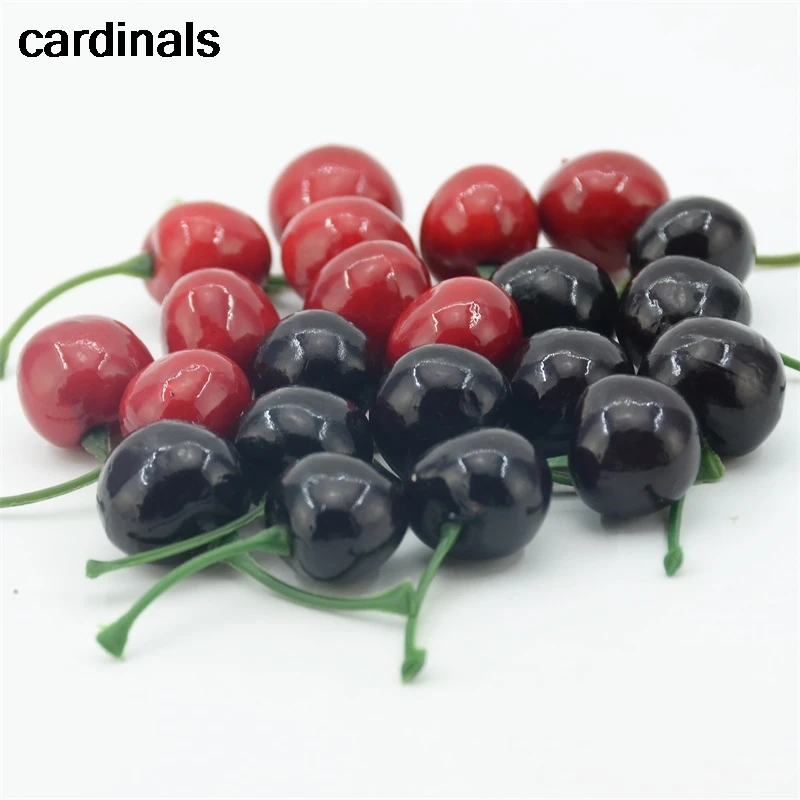 

20pcs Artificial Fake Fruits and Vegetables Foam Red Cherry For Wedding Decoration Scrapbooking Simulation Fake Flowers