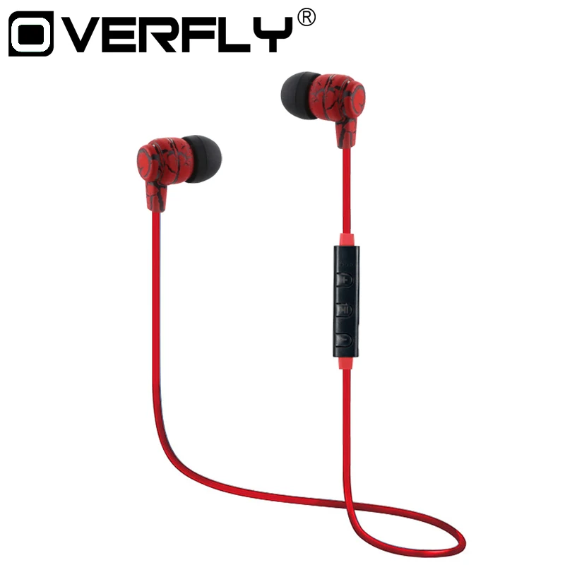 Overfly Wireless Bluetooth Earphones Sport Running Headphones Stereo Super Bass Headset Earbuds Handsfree With Mic