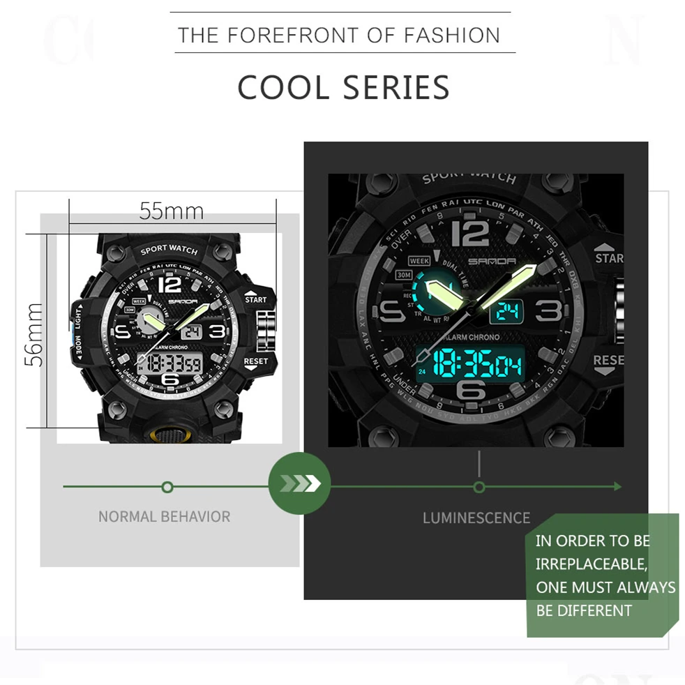2017 New Shock Men Sports Watch Military Army Analog Digital LED Electronic Quartz Wristwatches 50M Waterproof relogio masculino