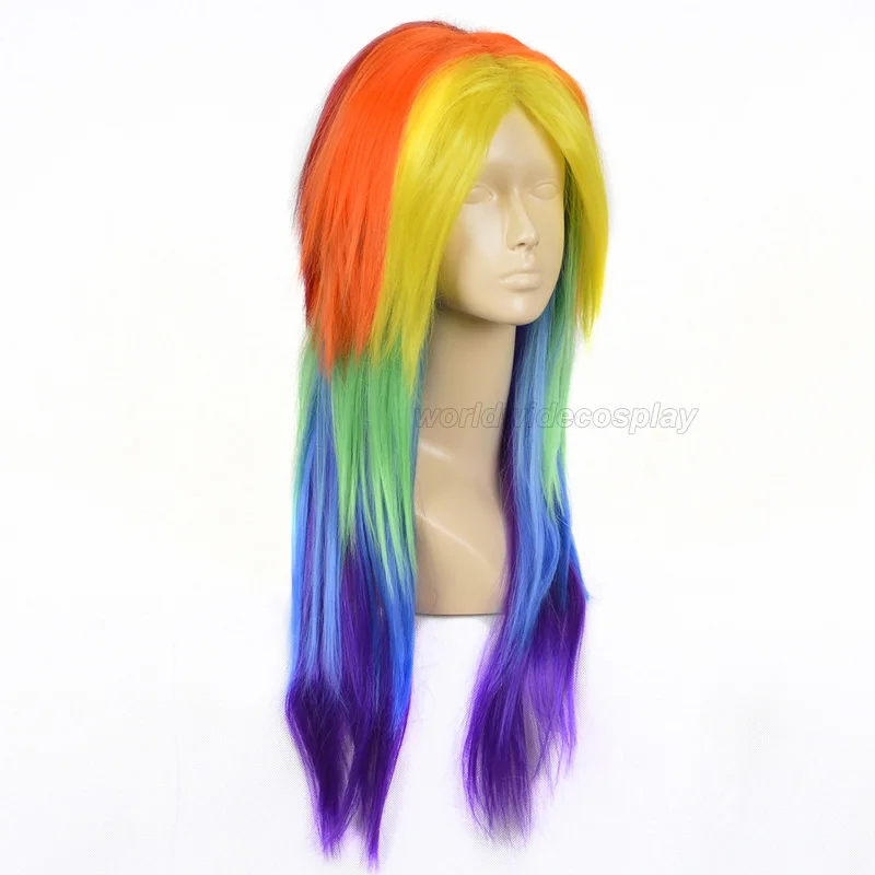 Парик для косплея My Little Pony Rainbow Dash Бесплатная доставка на Хэллоуин и Рождество| |