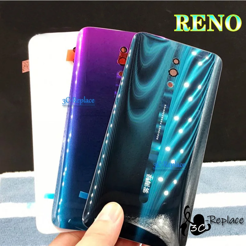 

NEW 6.4 inch For oppo Reno Back Battery Cover Door Housing case Rear Glass lens parts Replacement