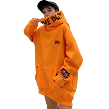 

Winter Cashmere Warm Hoodies For Women Cotton Long Sleeve Plus Size Korean Streetwear Unisex Hooded Hip Hop Long Sweatshirt