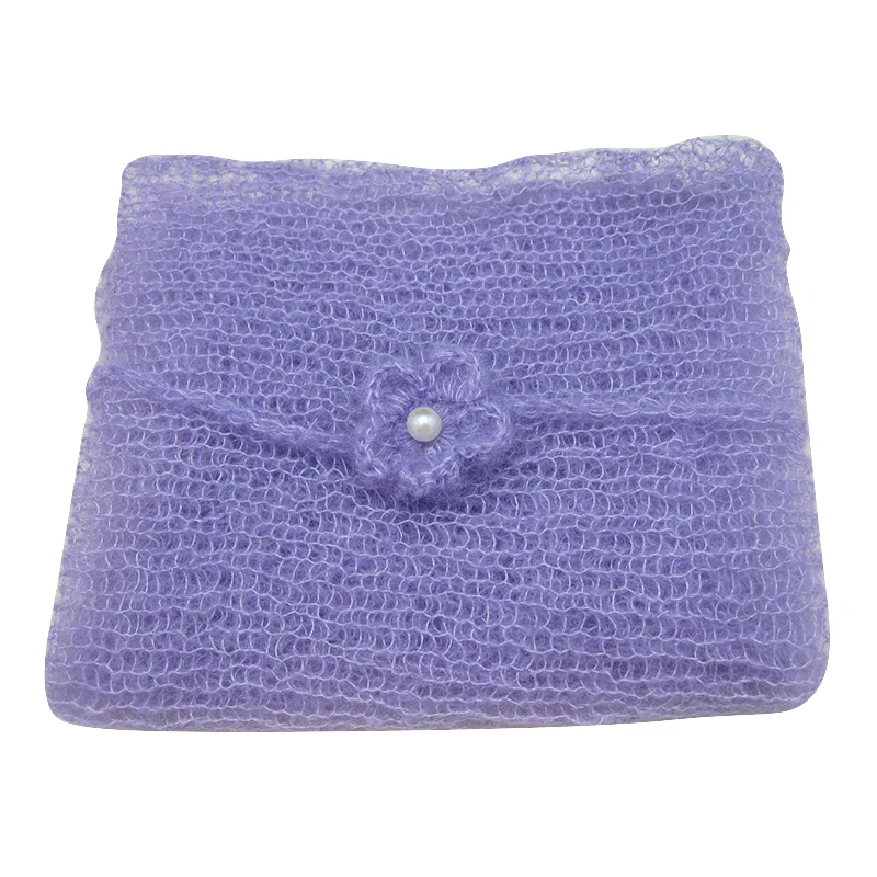 Для новорожденных Подставки для фотографий, мягкий мохер Одеяло шерсть стрейч Вязание обертывания+ Hairbands для мальчиков/девочек 6 Цвет доступны