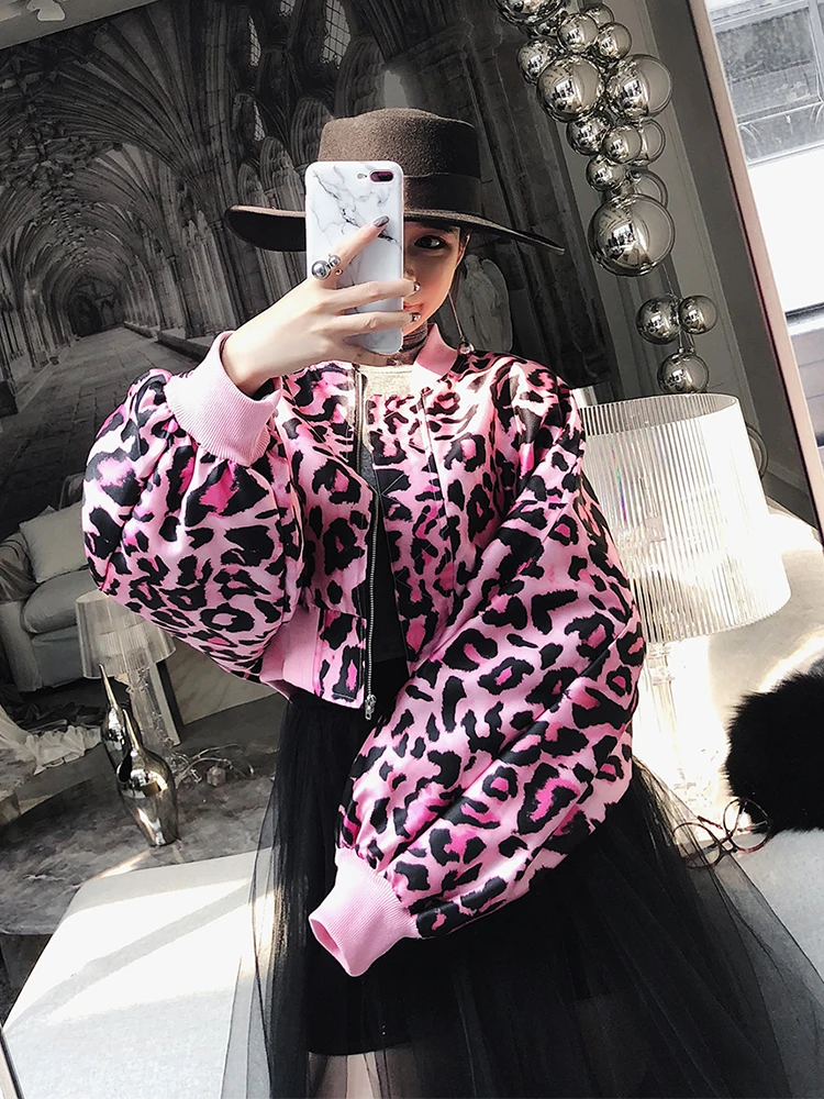 

Clearance Leopard Print jacket coat Women autumn casual loose jackets outwear