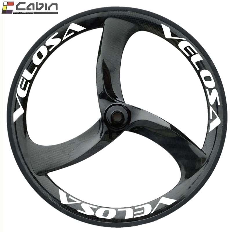 Velosa 700C 3 спортивный велосипед колесная покрышка колесо с тремя спицами для уникального дизайна, пользовательские наклейки
