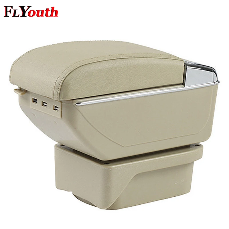

For Toyota Verso 2010-2016 Car Armrest Box Usb Charging Heighten Double Layer Central Store Content Cup Holder Ashtray Accessory