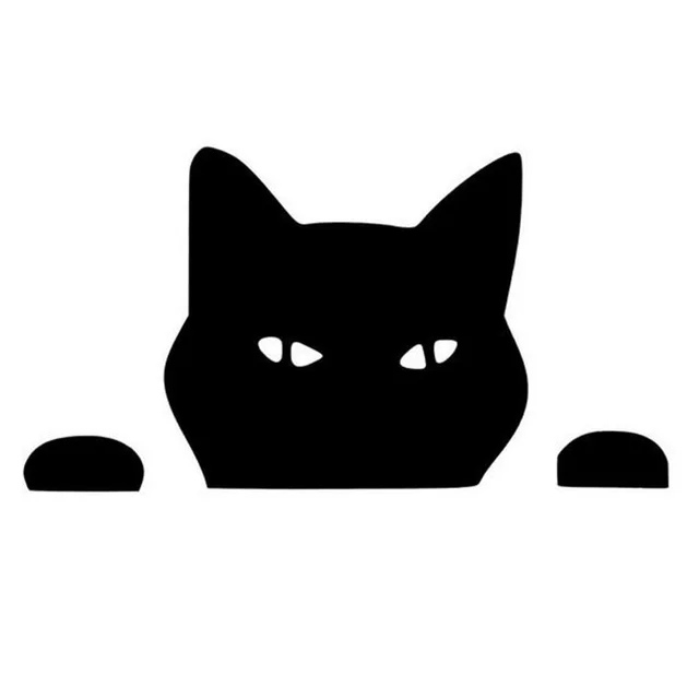 Наклейка кот в машине