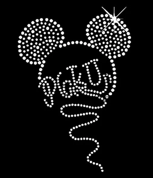 

2pc/lot Lovely sticker fixing rhinestones motif iron on applique patches hot fix rhinestone transfer motifs for baby shirt coat
