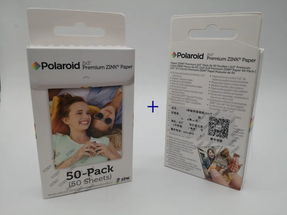 100 листов фотобумаги Премиум ZINK бумага для Polaroid Instant photo camera Z2300/Snap/Touch Zip Pinter Socialmatic Instagram