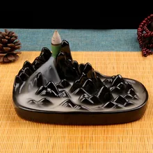 Горная река ручной ладан держатель обратного потока ладан горелки керамика ароматерапия для водопад дыма дом воздуха ароматические