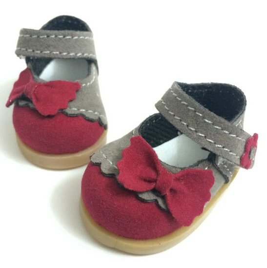 BEIOUFENG одна пара 5 см повседневные кроссовки обувь BJD кукла обувь аксессуары для кукол, модная Бабочка Дизайн Бабочка игрушка сапоги - Цвет: red