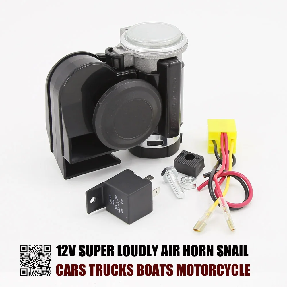 

OKC- Vehicle 12V Super Loudly Air Horn Snail Compact Horns For Motorcycle Car Truck Boat RV Modification Parts