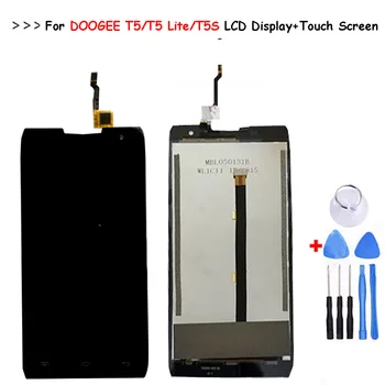 

For DOOGEE T5 T5 Lite T5S LCD Display + Touch Screen Digitizer Assembly Panel Digital Replacemen Tools 5.0" T5S 1280x720P