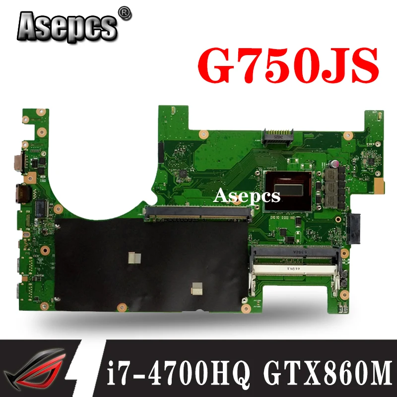 Asepcs G750JS G750JM ноутбук motherboar для For Asus ROG G750J Mainboard i7 4700HQ CPU поддержка GTX860M/2GB