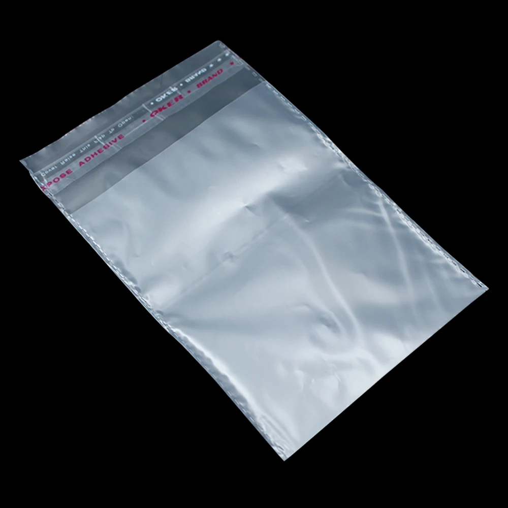 200 шт/партия матовый прозрачный самоклеющийся пластиковый упаковочный пакет продуктовые вечерние подарочные пакеты для хранения одежды разное ремесло полиэтиленовый пакет