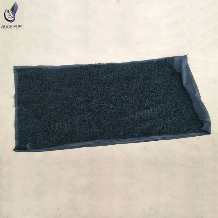 Черный кудрявый натуральный каракуль овечий мех шкуры для украшения дома подушка/ковер