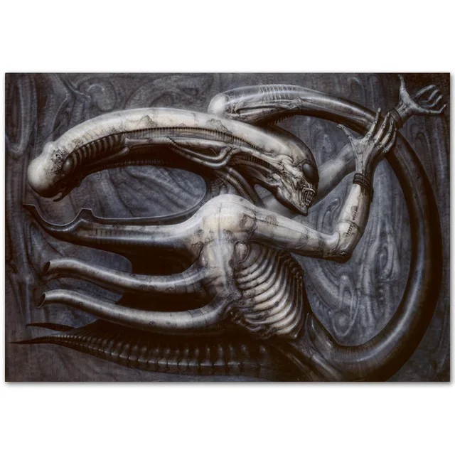 

Hr Giger Li II Classic Horror Alien Movie SILK POSTER Wall painting 24x36inch