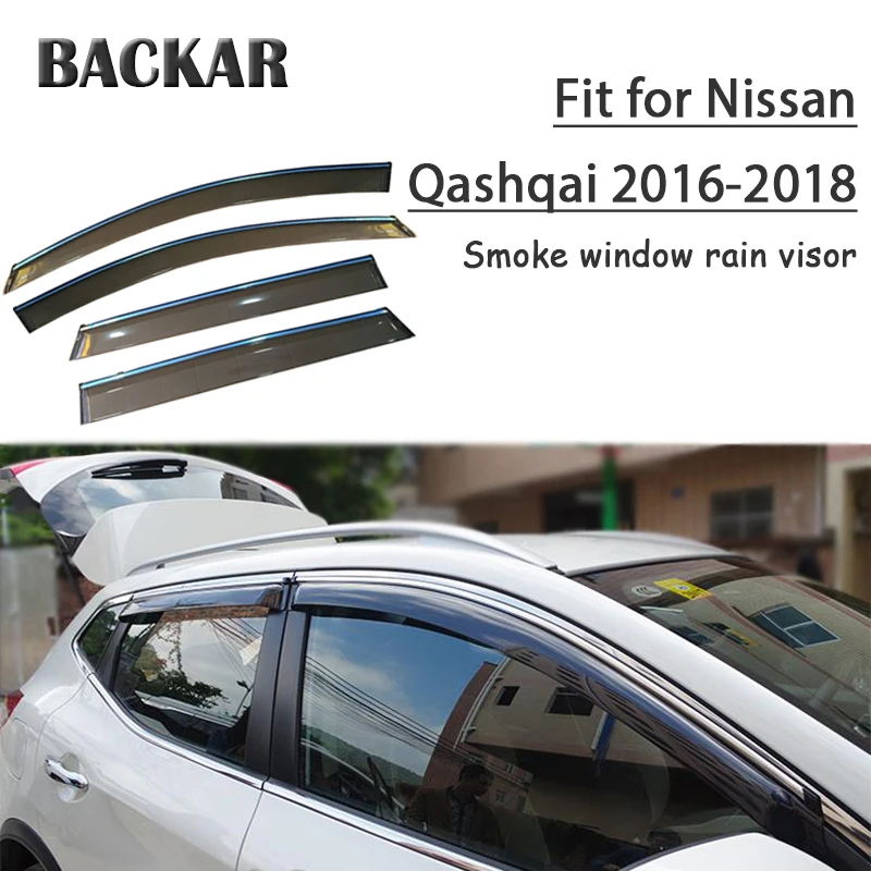 4 шт. автомобильный дефлектор от дождя и ветра для Nissan Qashqai 2016 2017 2018|Навесы укрытия|