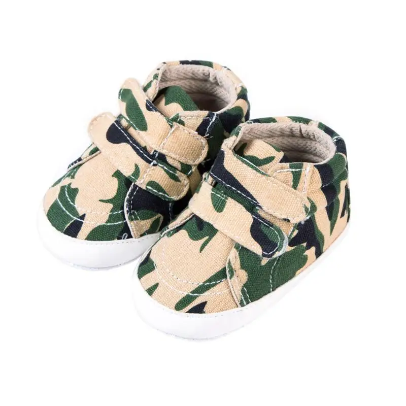 Fashion Baby Shoes Canvas Cotton Crib Camouflage Shoes Lace Up Casual ...