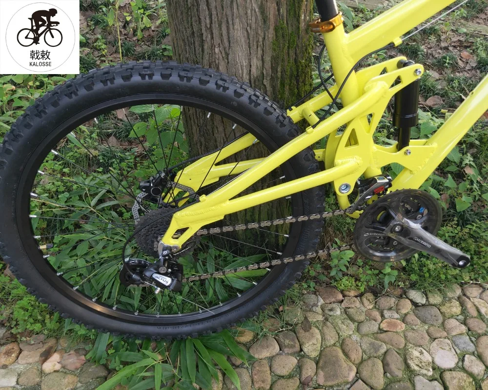 Clearance 165mm travel soft-tail bicycle  bike  20X110mm hubs   26er mountain bicycle  24 speed Hydraulic brakes 16