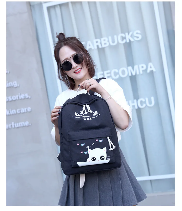 Школьные рюкзаки 4 шт./компл. школьная сумка в японском стиле для девочек-подростков для девочек Школьный рюкзак Сумки-холсты путешествия рюкзак Escolares Infantis