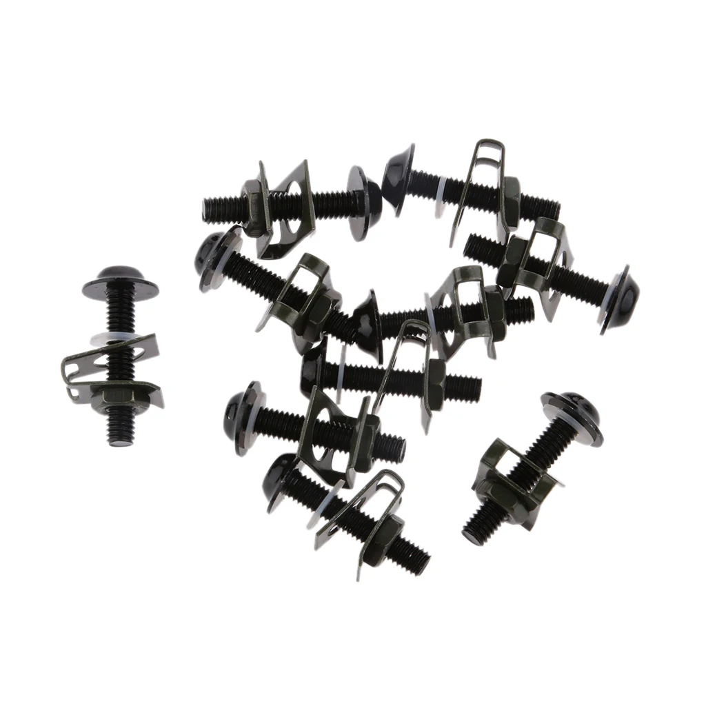 10PCS M6 Motorcycle Accessories Universal CNC Aluminium Fairing Bodywork/Bumpers/Any panel Bolt Screw For  /Yamaha etc