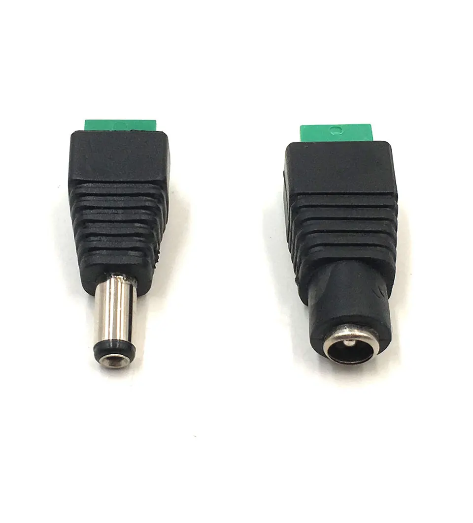 Female Male DC Connector 2.15.5mm Power Jack Adapter Plug Cable Connector for 352850505730 LED Strip Light DIY Lamp Bulb (2)